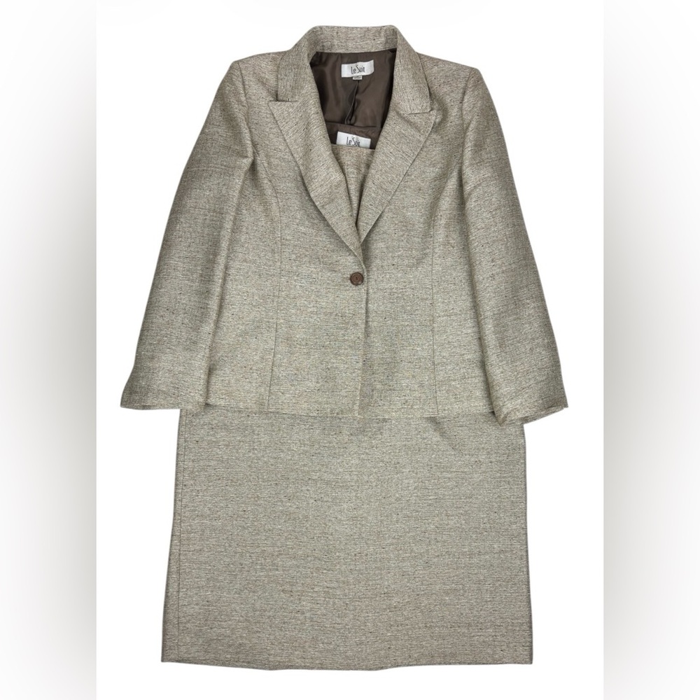 Le Suit Skirt Suit Women's Size 16 Three Piece Set Skirt Blazer Lined One Button